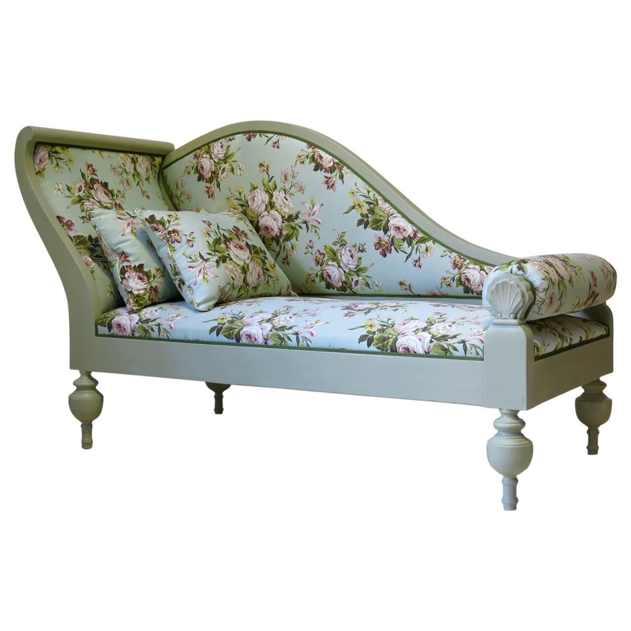 French Baroque Style Chintz Upholstered Daybed, Circa Intended For Chintz Sofas (View 3 of 15)