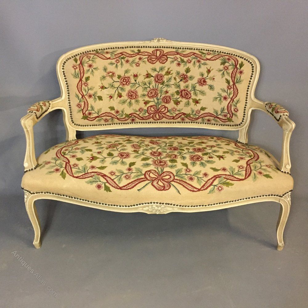 French Painted Louis Xv Style Sofa – Antiques Atlas Regarding French Style Sofas (Photo 2 of 15)