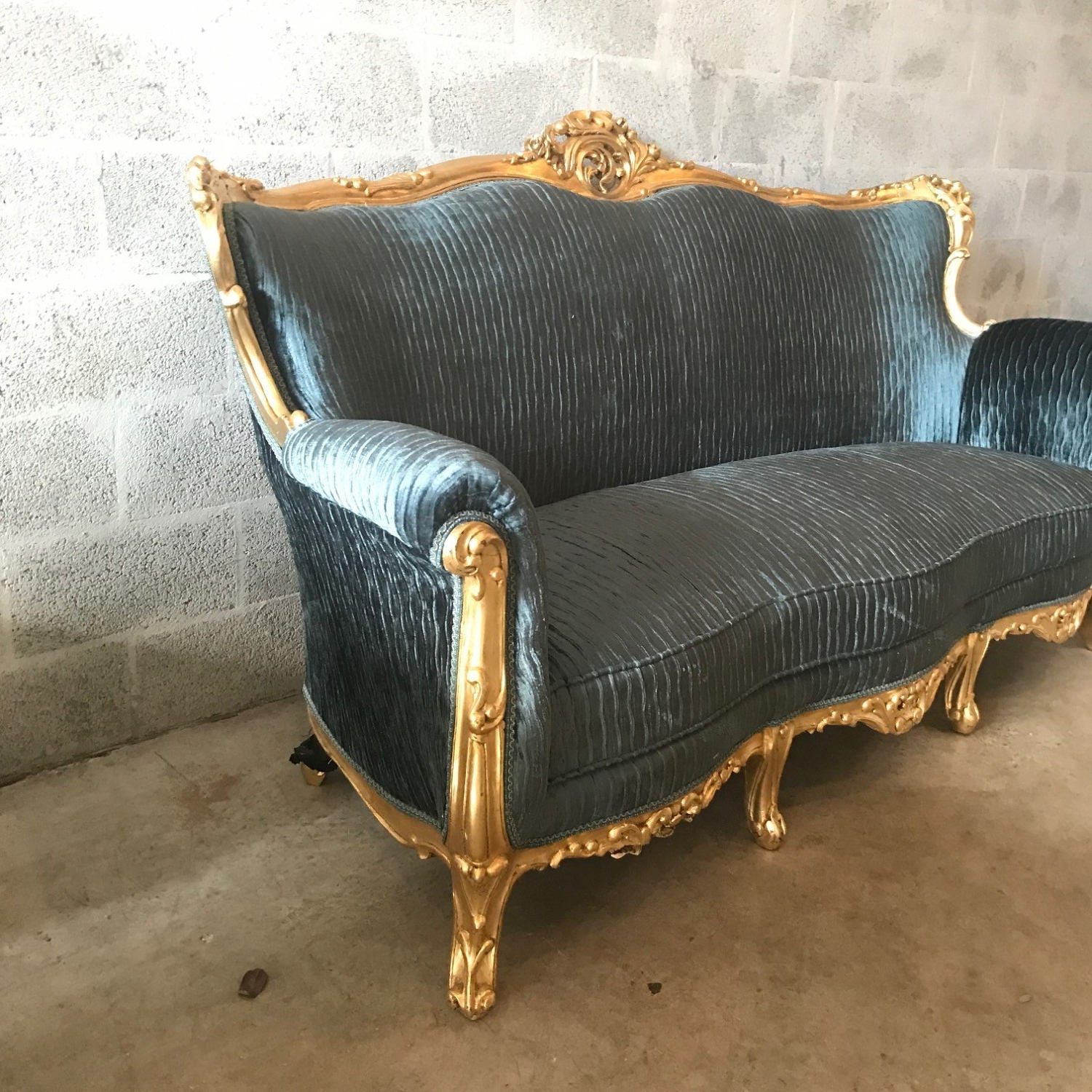 French Settee French Furniture Gold Sofa Rococo Furniture With French Style Sofas (Photo 5 of 15)