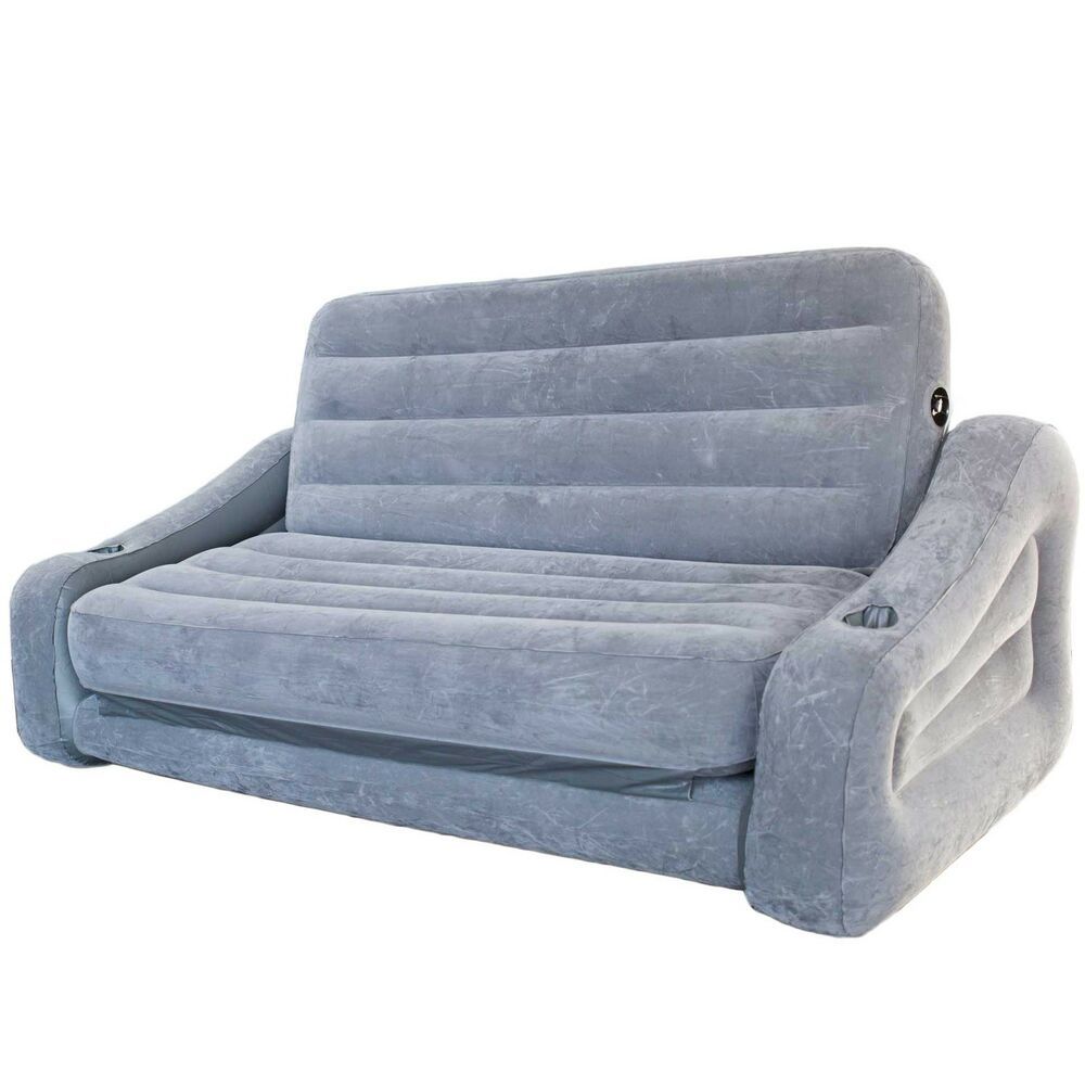 Intex Inflatable 2 In 1 Pull Out Sofa And Queen Air Throughout Inflatable Sofas And Chairs (View 8 of 15)