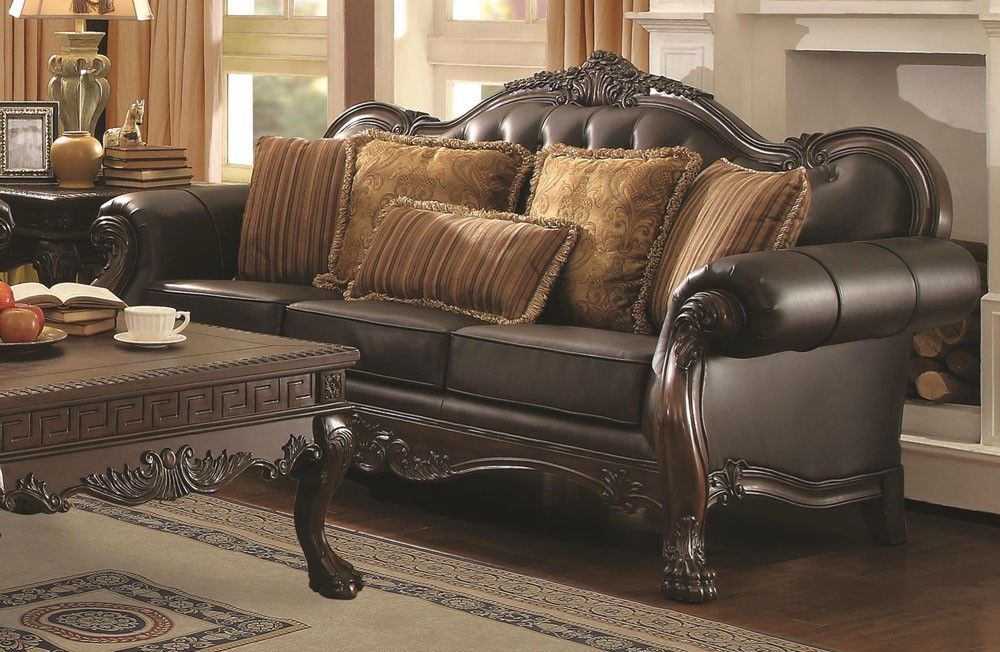 Italy Victorian Style Leather Sofa | Victorian Living Room Intended For Victorian Leather Sofas (View 15 of 15)