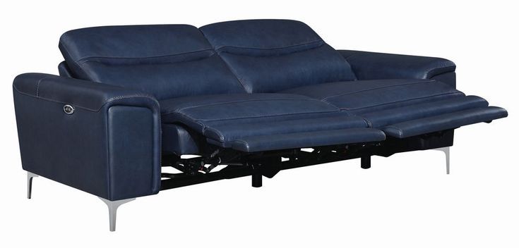 Largo Ink Blue Sofa 603391P Coaster Furniture Recliners In With Regard To Bloutop Upholstered Sectional Sofas (View 3 of 15)