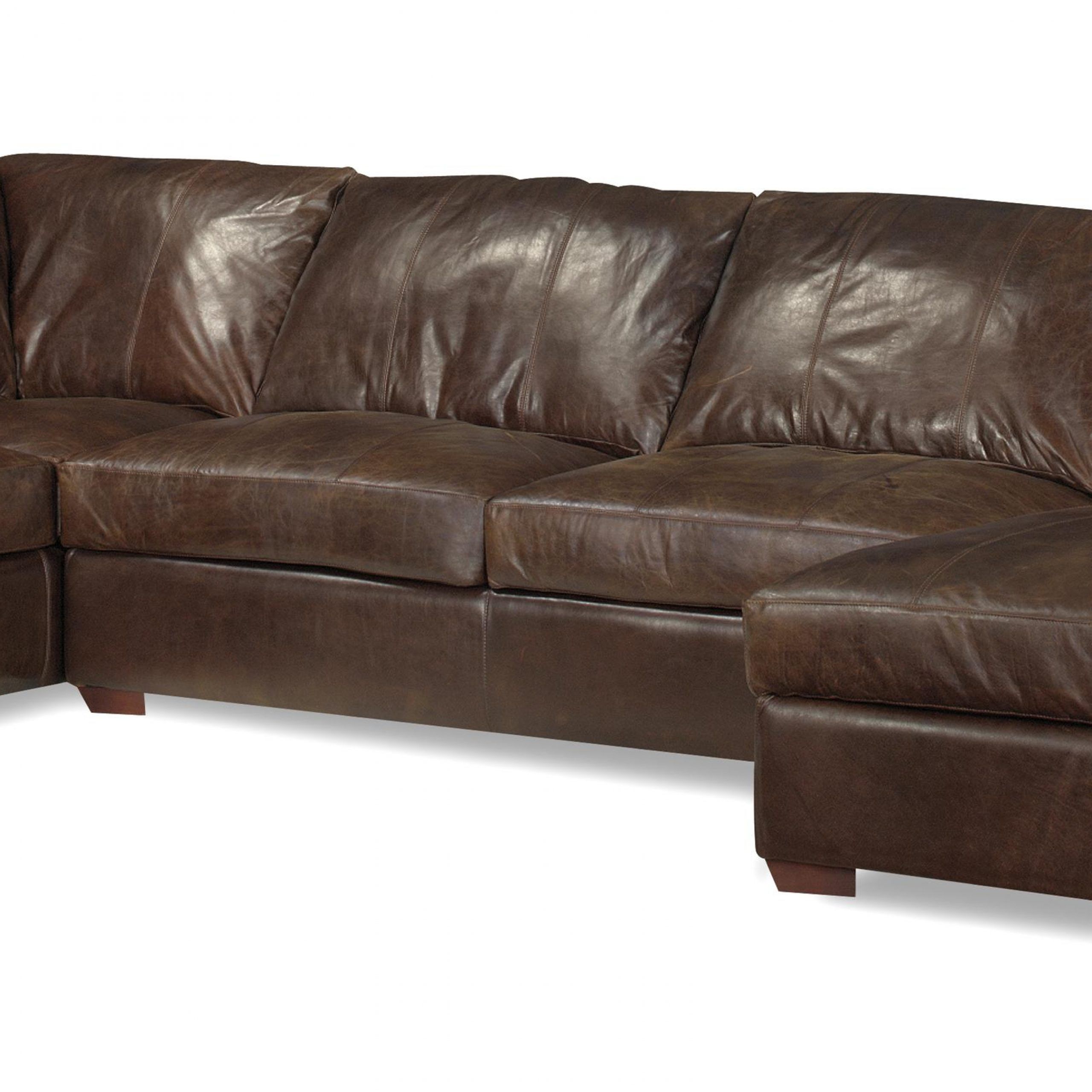 Leather Chaise Sectional Sofa Abbyson Tuscan Top Grain In 3Pc Miles Leather Sectional Sofas With Chaise (View 5 of 15)