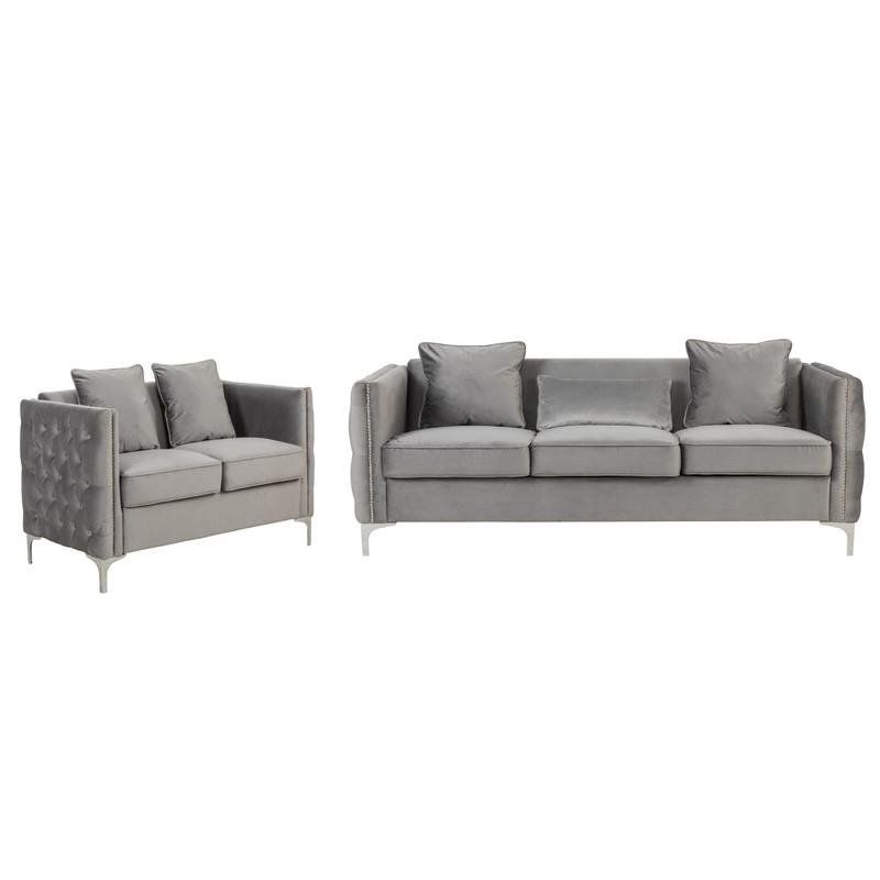 Living Room Sets: Sofa Sets With Couch And Loveseat Inside 2Pc Maddox Left Arm Facing Sectional Sofas With Cuddler Brown (View 2 of 15)