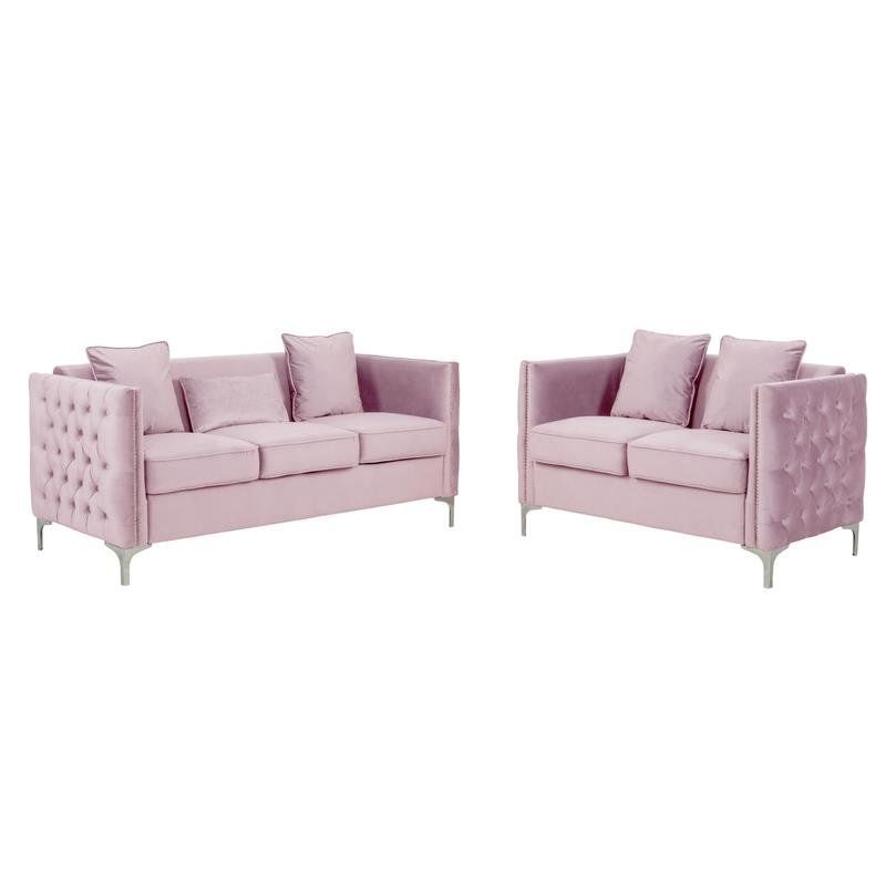 Living Room Sets: Sofa Sets With Couch And Loveseat Pertaining To 2Pc Maddox Right Arm Facing Sectional Sofas With Cuddler Brown (View 6 of 15)