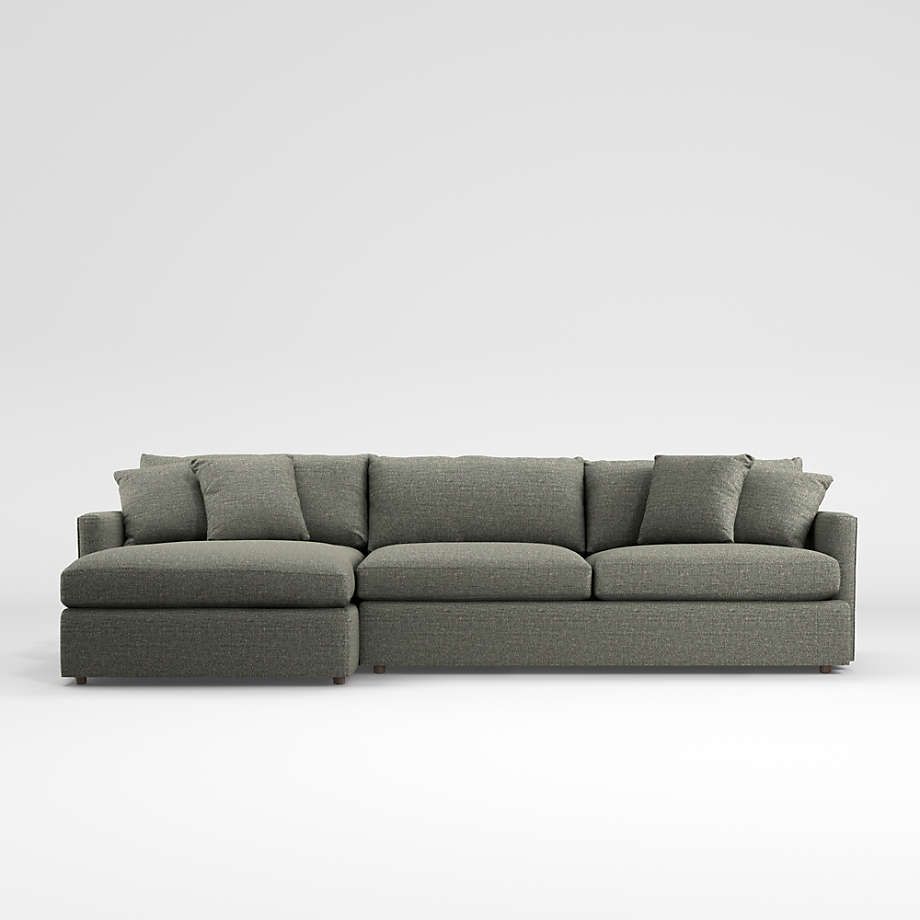 Lounge Ii Steel Grey Sectional Sofa + Reviews | Crate And Intended For Setoril Modern Sectional Sofa Swith Chaise Woven Linen (View 9 of 15)