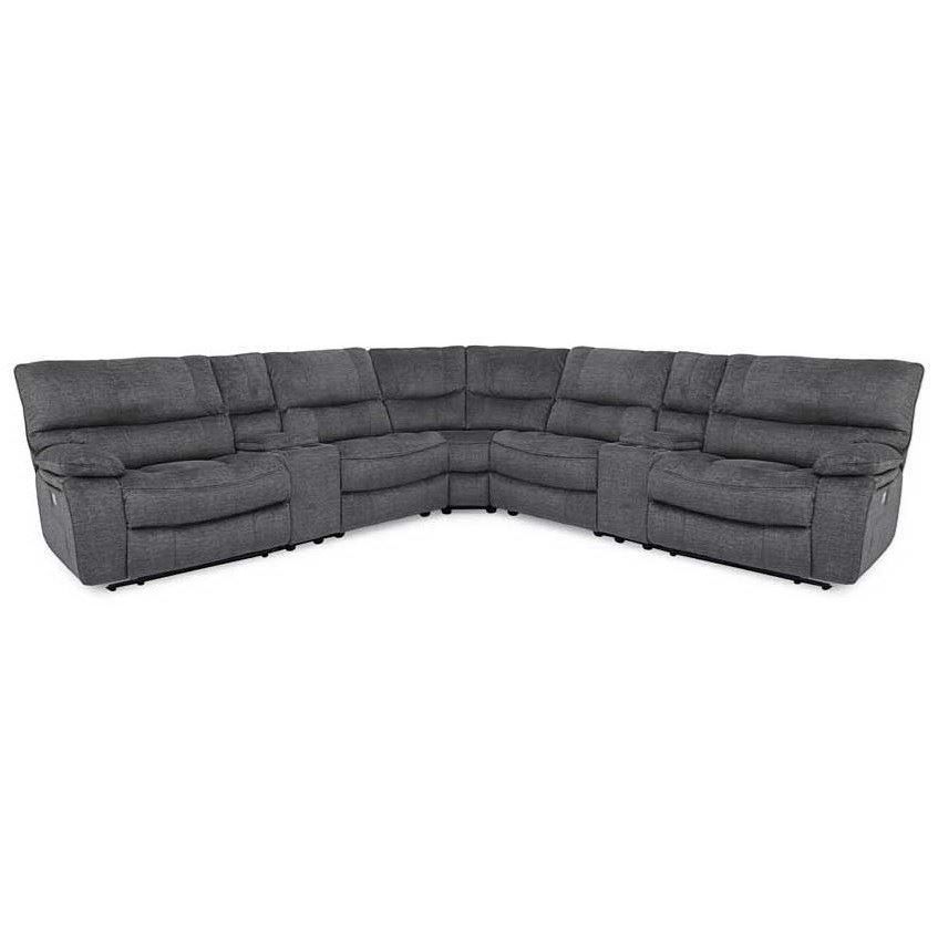 Luna Leather Power Reclining Sectional: Only $5, (View 5 of 15)