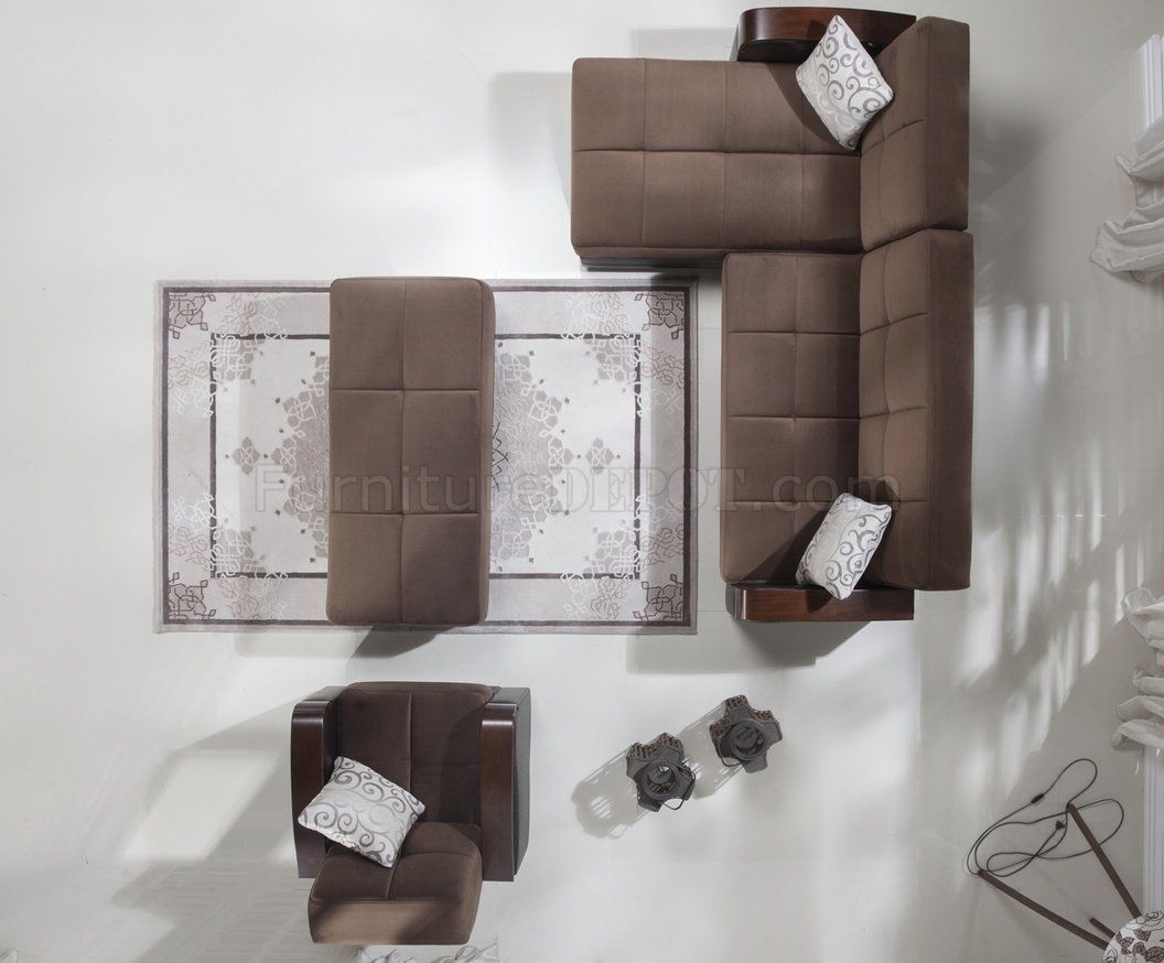 Luna Naomi Brown Modular Sectional Sofa In Fabricistikbal Regarding Luna Leather Sectional Sofas (View 15 of 15)