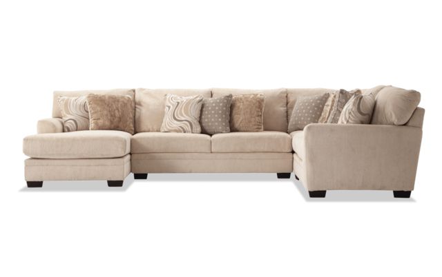 Luxe Gray 2 Piece Right Arm Facing Sectional With Chaise Intended For 2Pc Maddox Right Arm Facing Sectional Sofas With Chaise Brown (View 1 of 15)