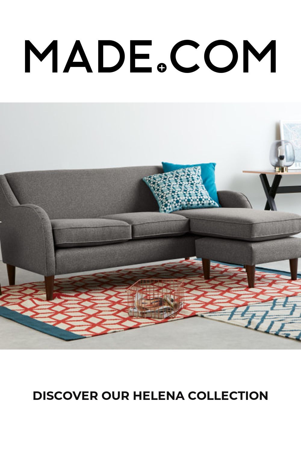 Made Textured Weave Smoke Grey Corner Sofa | Corner Sofa Pertaining To 2Pc Maddox Right Arm Facing Sectional Sofas With Cuddler Brown (View 13 of 15)