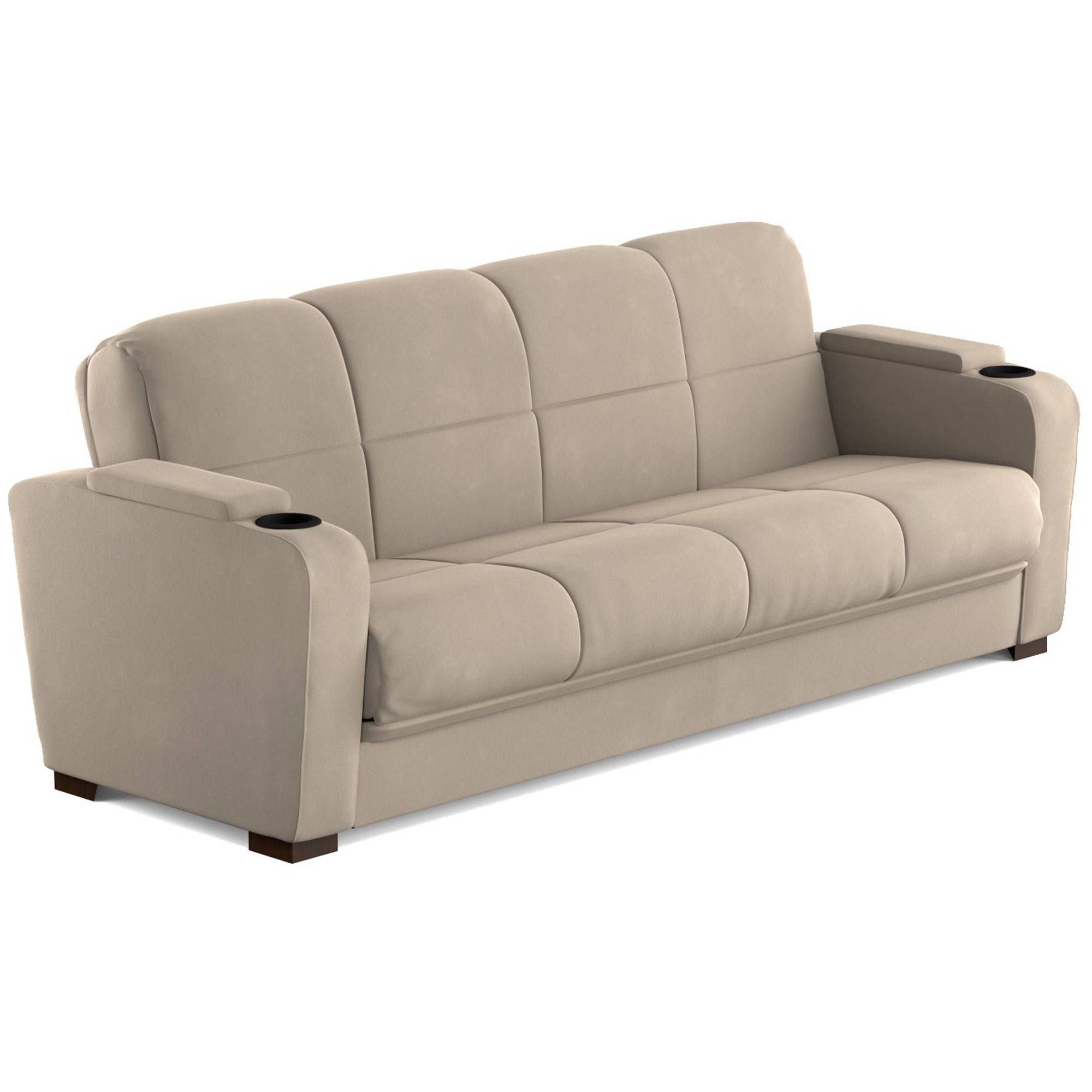 Mainstays Tyler Futon With Storage Sofa Sleeper Bed Inside Celine Sectional Futon Sofas With Storage Reclining Couch (View 5 of 15)