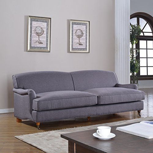 Mid Century Grey Modern Sophisticated Large Linen Fabric Regarding Setoril Modern Sectional Sofa Swith Chaise Woven Linen (View 11 of 15)