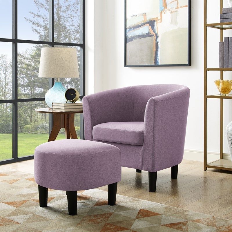 Modern Accent Arm Chair Upholstered Chair Fabric Single In Single Sofa Chairs (View 1 of 15)