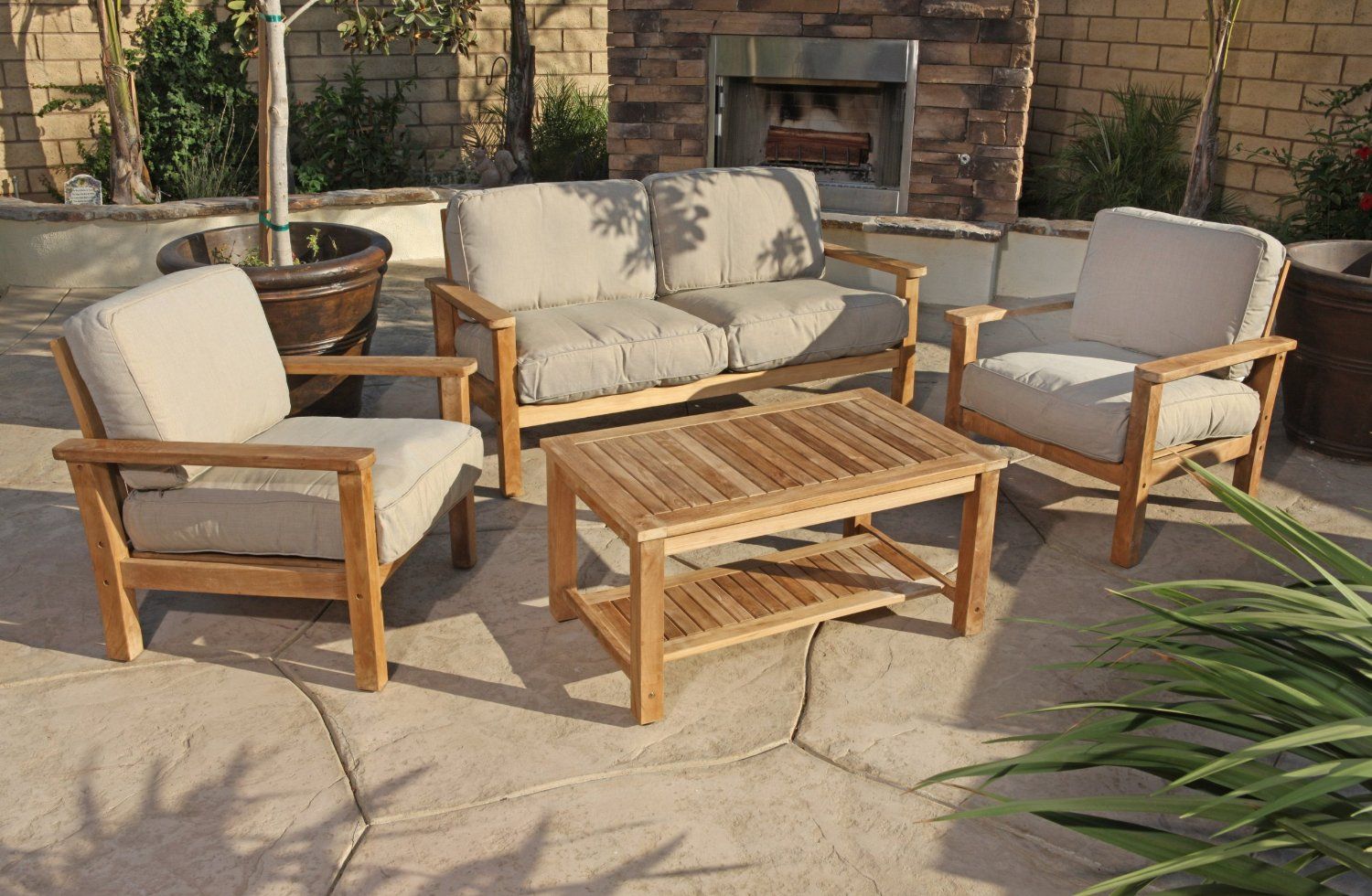 Modern Wicker Sectional Outdoor Sofa Sets: Teak Outdoor Sofa In Outdoor Sofa Chairs (View 15 of 15)