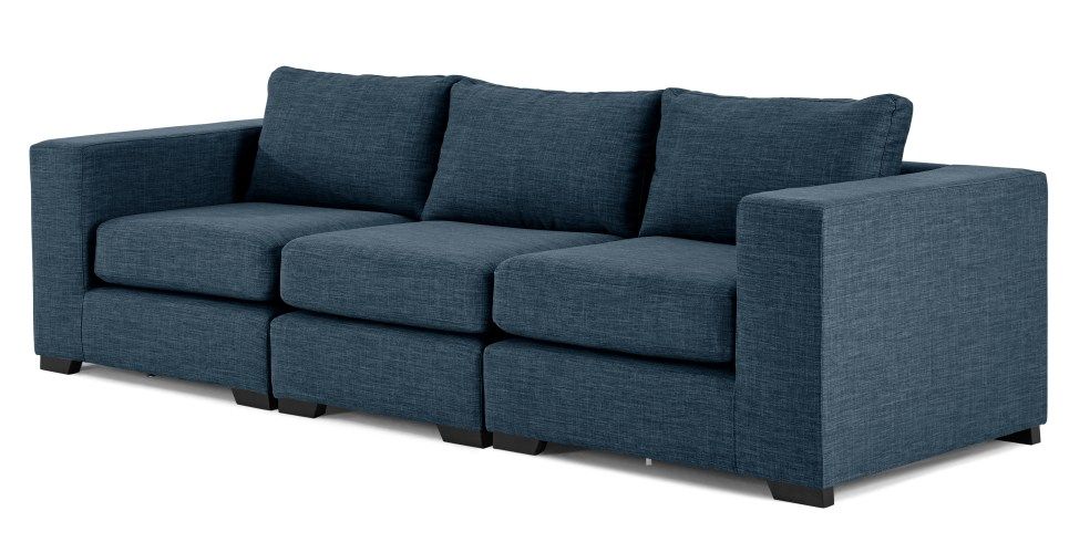 Mortimer 4 Seat Modular Sofa, Harbour Blue | Made In 4 Seat Sofas (View 14 of 15)