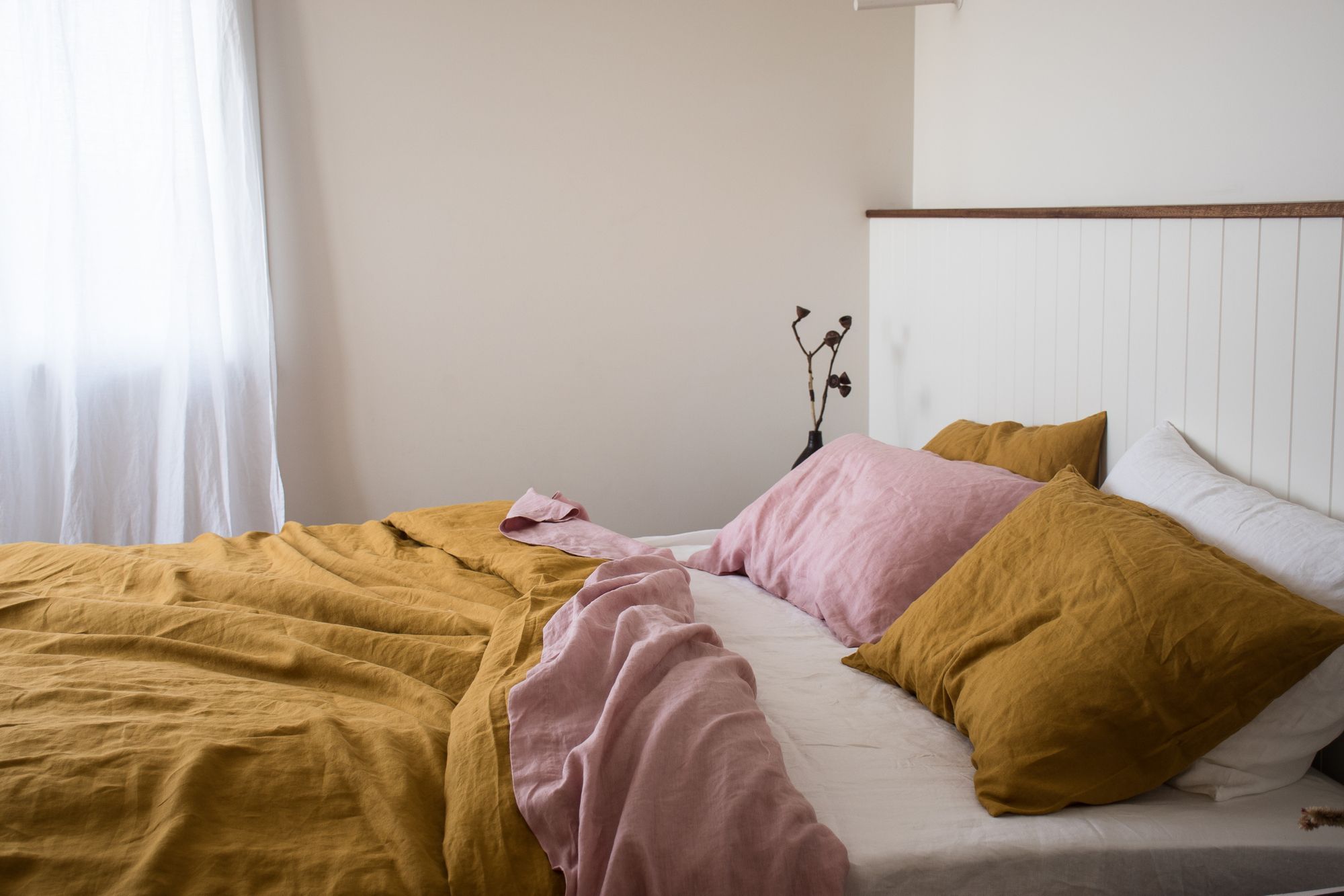 Mustard French Linen In 2020 | Bed Linen Sets, Diy Sofa With Regard To French Seamed Sectional Sofas Oblong Mustard (View 13 of 15)