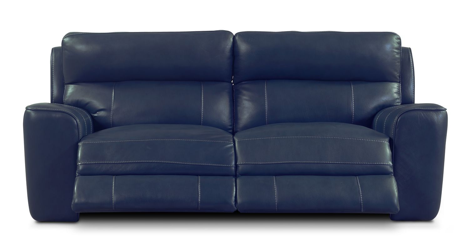 Newport 2 Piece Power Reclining Sofa – Blue | Value City With Newport Sofas (View 2 of 15)