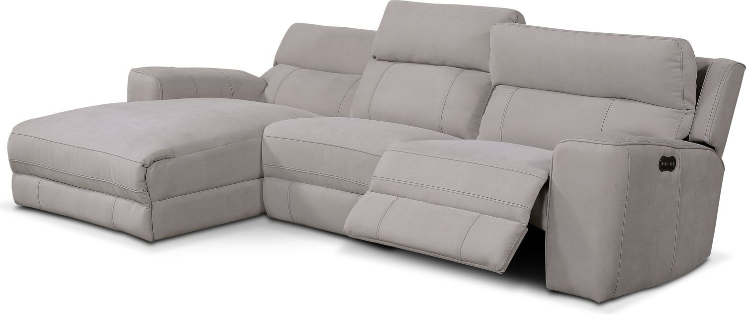 Newport 3 Piece Power Reclining Sectional With Left Facing In Palisades Reclining Sectional Sofas With Left Storage Chaise (View 1 of 15)