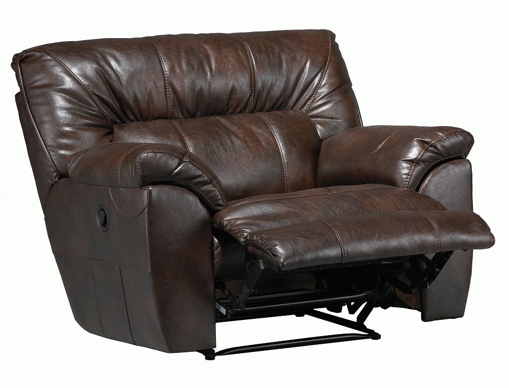 Nolan Leather Extra Wide Cuddler Recliner In Godiva $729 For Nolan Leather Power Reclining Sofas (View 7 of 15)