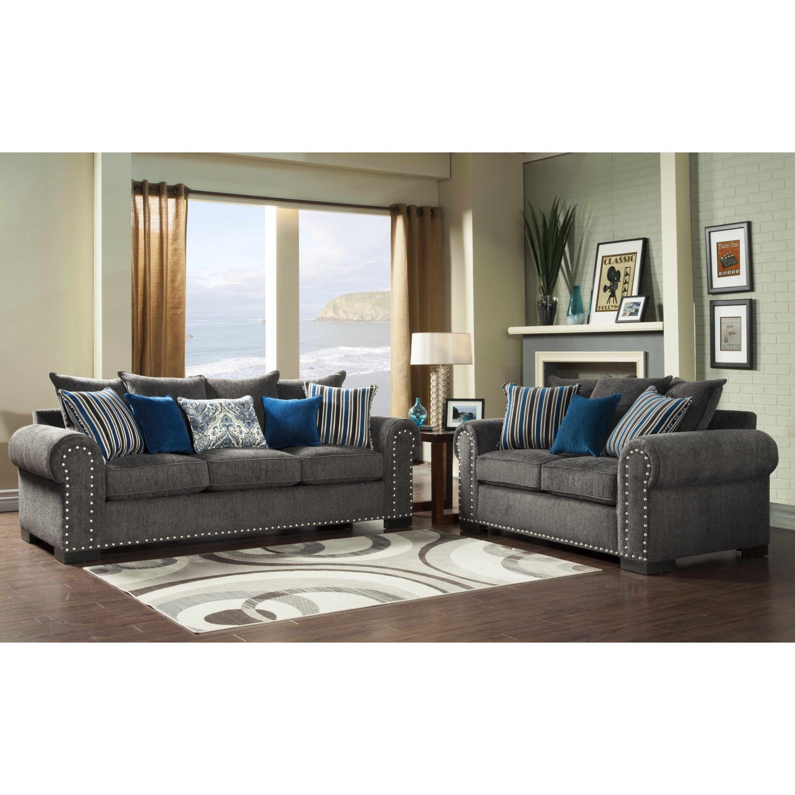 Our Best Living Room Furniture Deals | Sofa And Loveseat With Molnar Upholstered Sectional Sofas Blue/Gray (View 9 of 15)