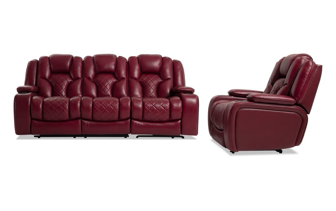 Panther Fire Leather Dual Power Reclining Sofa – Latest With Panther Fire Leather Dual Power Reclining Sofas (View 2 of 15)