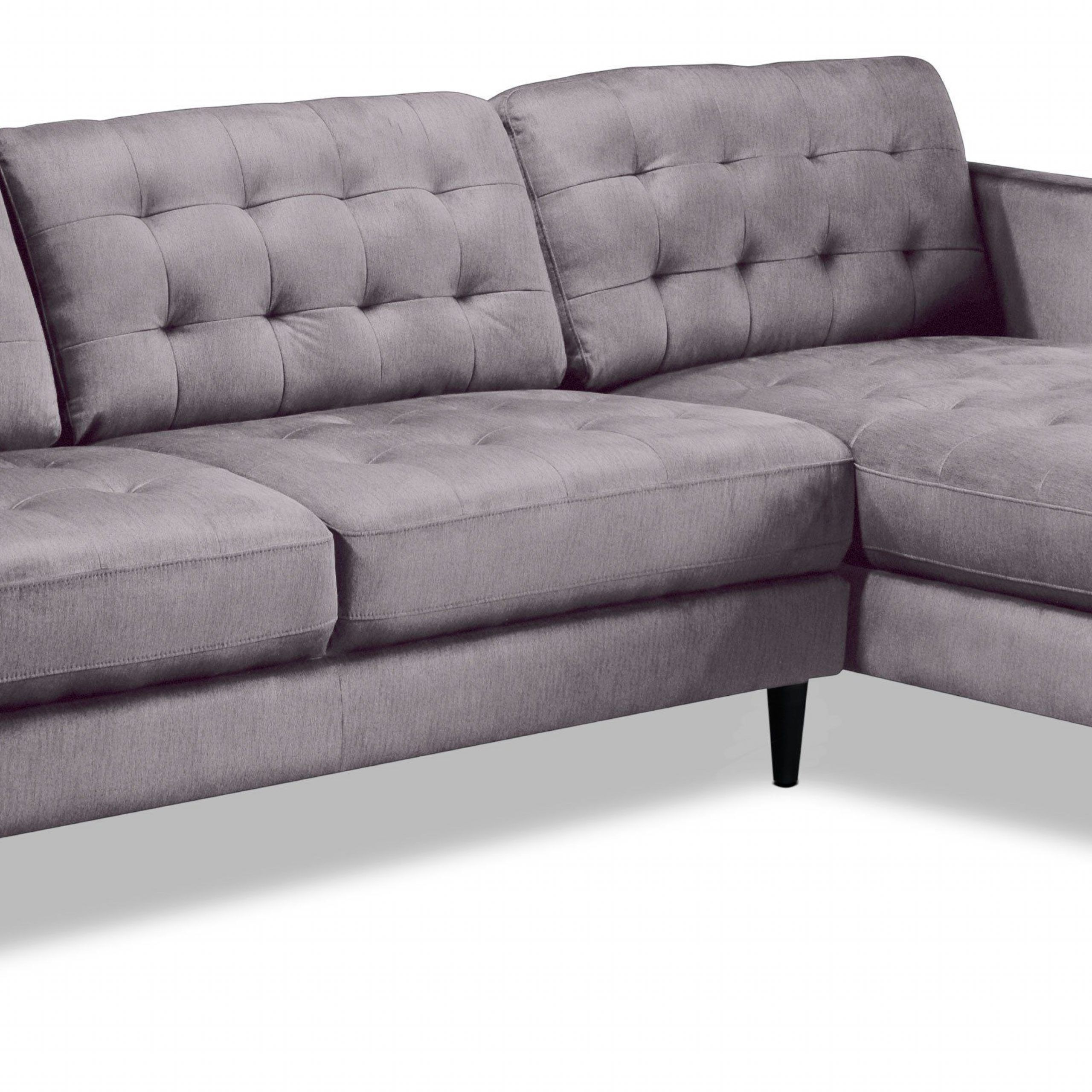 Paragon 2 Piece Sectional With Right Facing Chaise – Light Intended For Dulce Mid Century Chaise Sofas Light Gray (Photo 3 of 15)