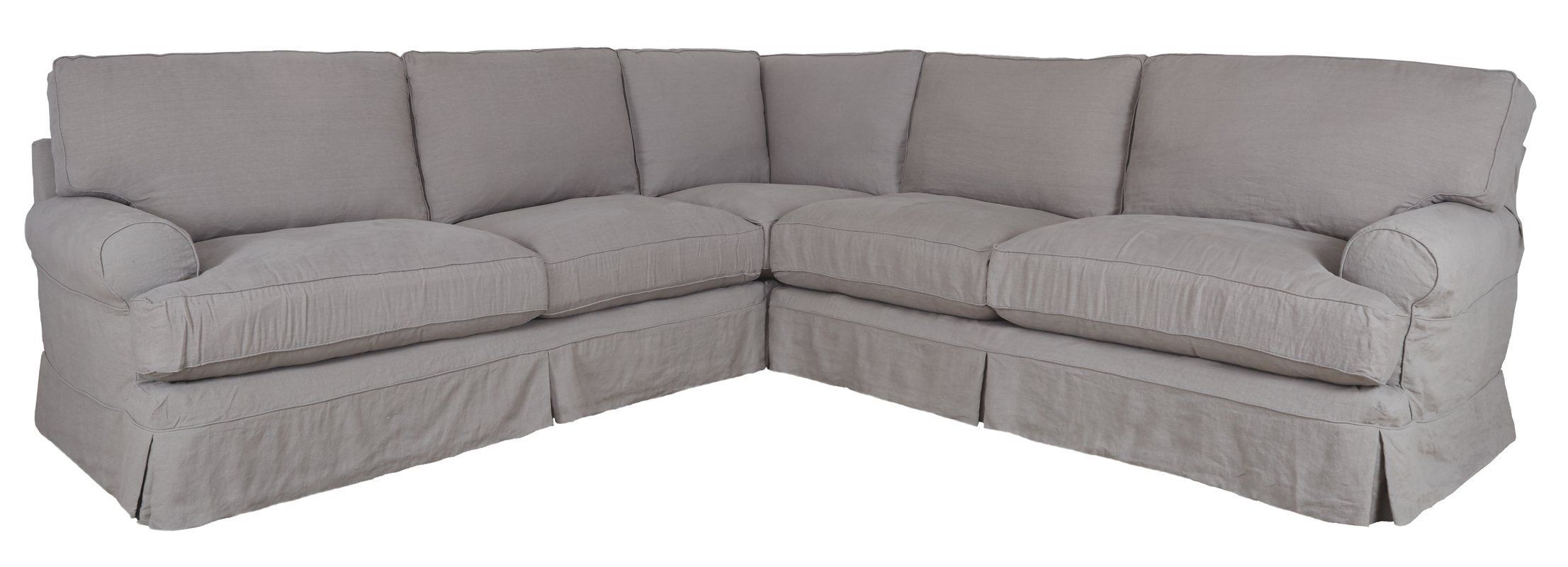 Pin On Megan And Colleen Bought A House!!! Regarding Gneiss Modern Linen Sectional Sofas Slate Gray (Photo 4 of 15)
