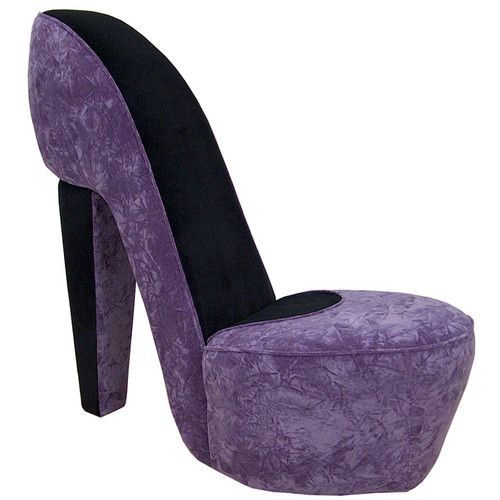 Pinthelesleyshow On Purple Home Decor | Shoe Chair Pertaining To Heel Chair Sofas (View 3 of 15)