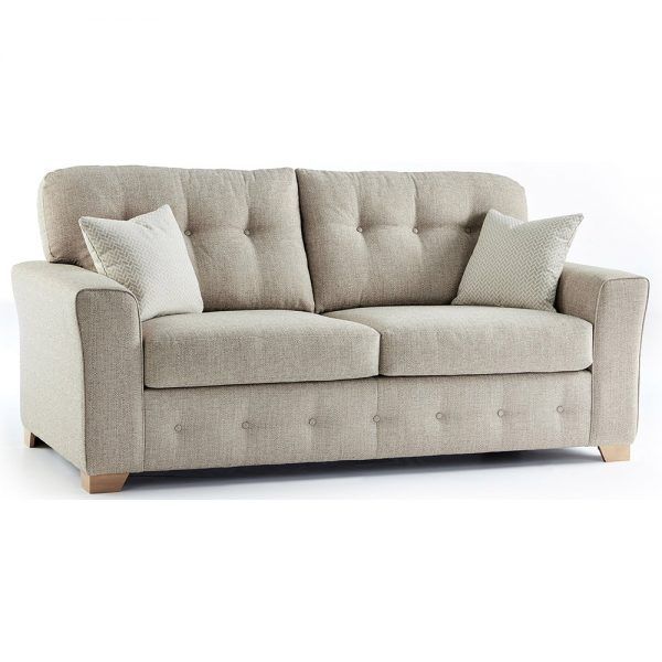 Plumstead Fabric 3 Seater Sofa In Beige | Just Sit On It Throughout Scarlett Beige Sofas (View 11 of 15)