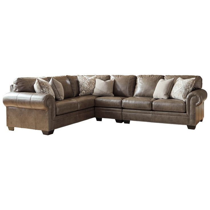 Roleson 3 Piece Sectionalsignature Designashley At With 3Pc Miles Leather Sectional Sofas With Chaise (View 3 of 15)