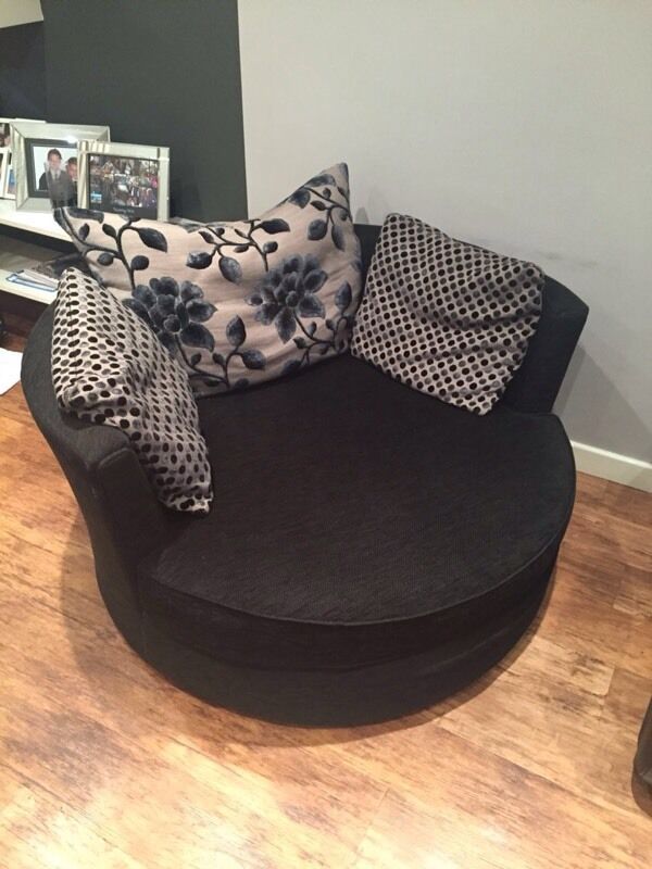 Round Sofa Couch Spin Chair Love Seat | In Heywood Inside Spinning Sofa Chairs (View 5 of 15)