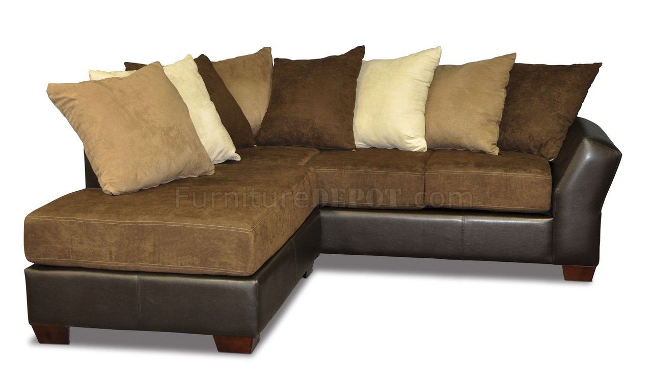 Scatter Back Modern Sectional Sofa W/Oversized Back Pillows Within Lyvia Pillowback Sofa Sectional Sofas (View 6 of 15)