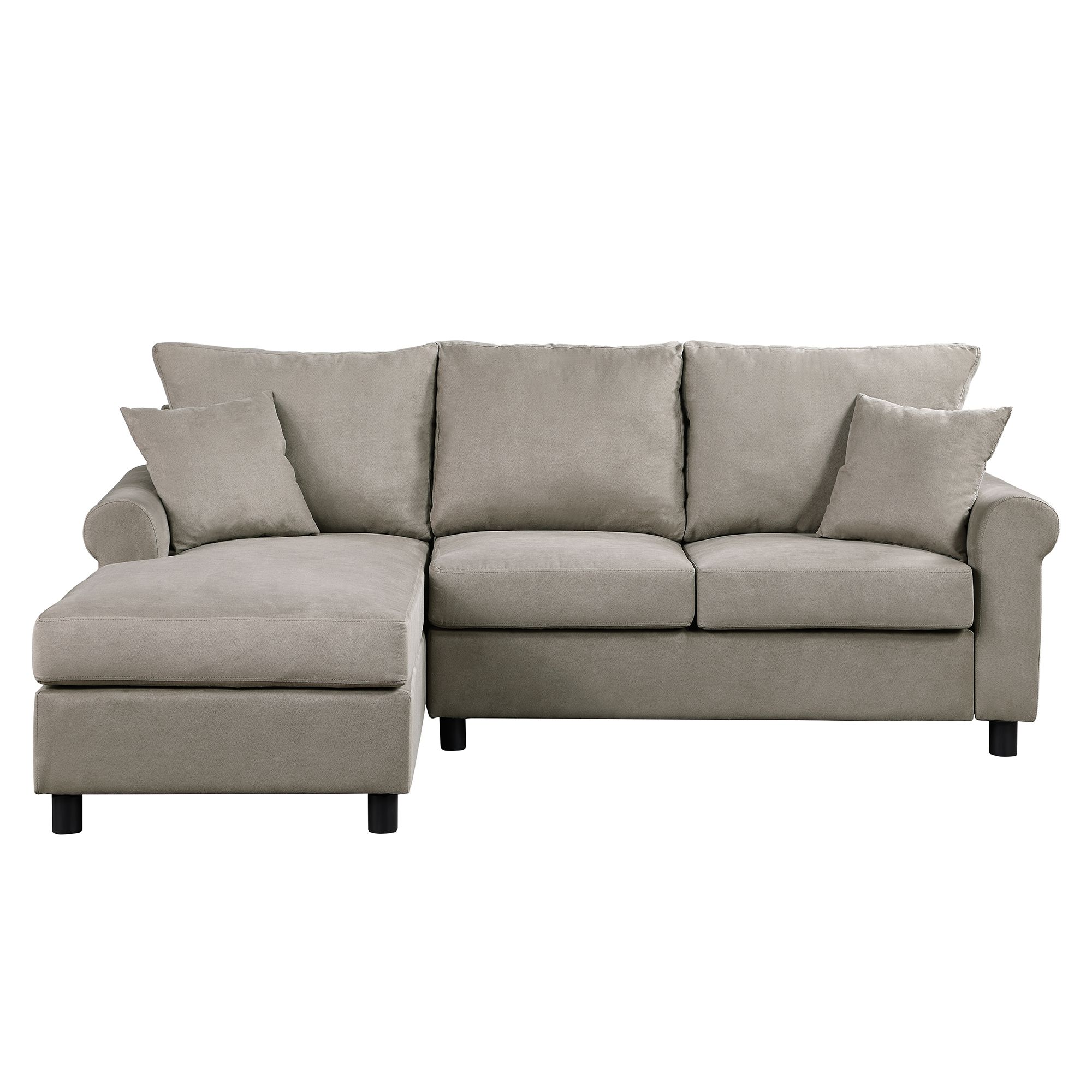 Sectional Sofa, Segmart 35'' X 85'' X 61'' Tufted For Clifton Reversible Sectional Sofas With Pillows (View 4 of 15)