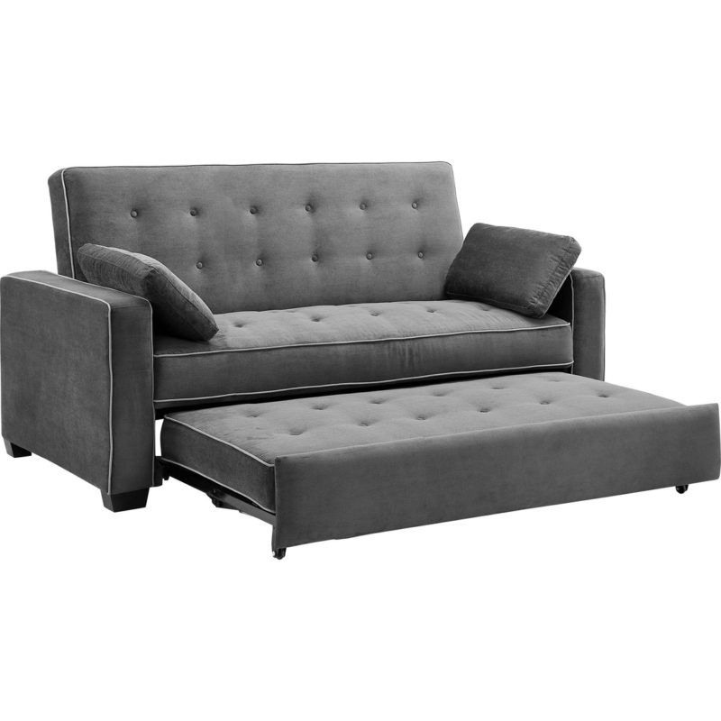 Serta Augustine Convertible Sofa Bed Comes In 2 Finishes Within Convertible Sectional Sofas (View 15 of 15)