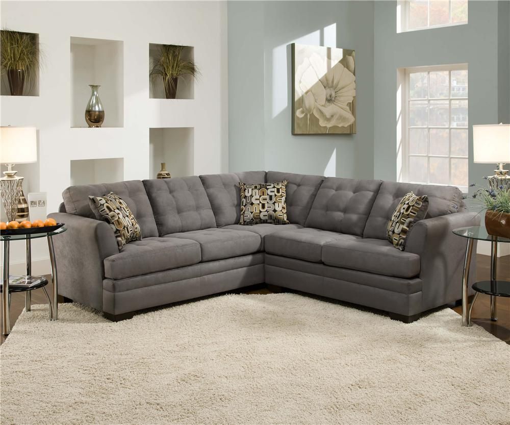 Simmons Sectional Sofas Simmons 8530Br Sectional Sofa Inside 2Pc Luxurious And Plush Corduroy Sectional Sofas Brown (View 2 of 15)