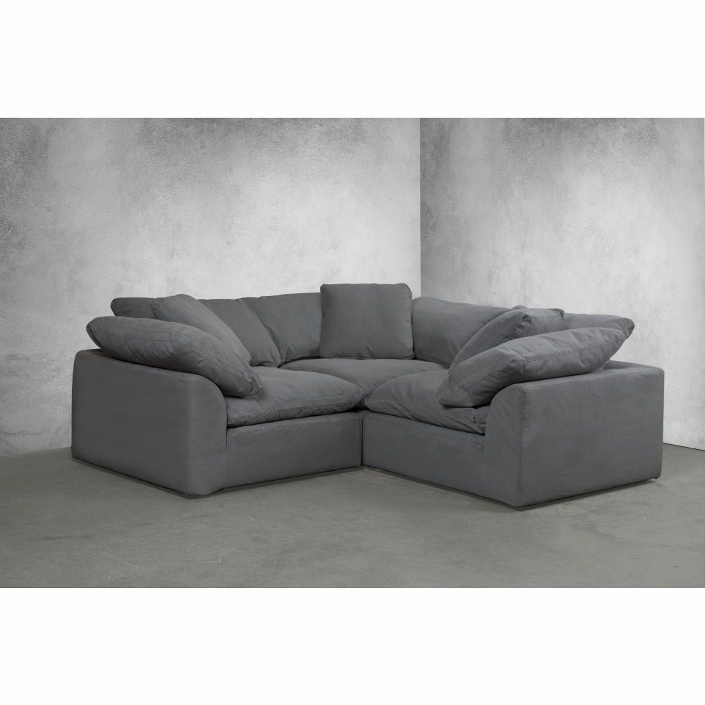 Sunset Trading – Cloud Puff 3 Piece Slipcovered Modular Pertaining To Owego L Shaped Sectional Sofas (View 7 of 15)