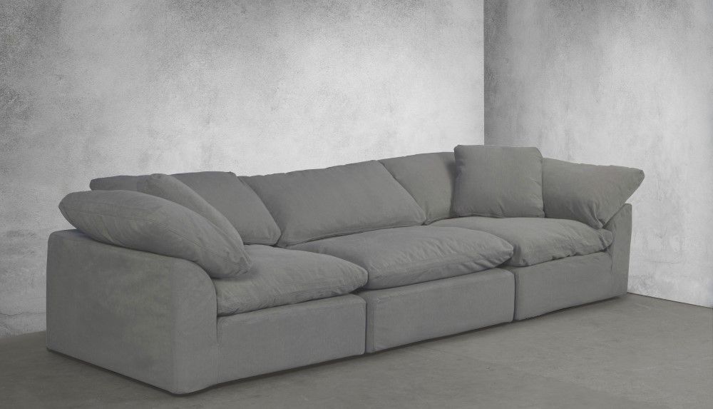 Sunset Trading – Cloud Puff Slipcover For 3 Piece Modular Within 3 Piece Sectional Sofa Slipcovers (View 3 of 15)