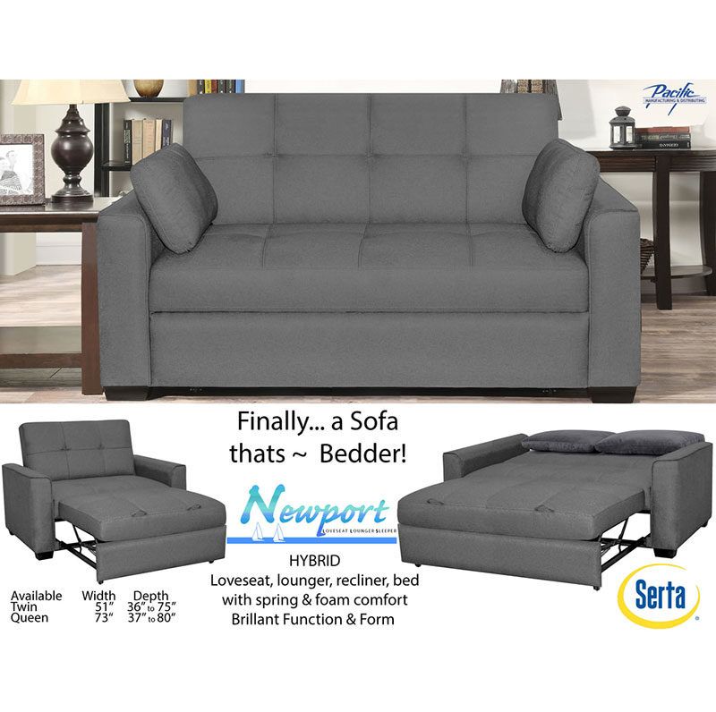 The Serta Newport Convertible Sleeper Sofa Is A Sleep Solution For Newport Sofas (View 10 of 15)