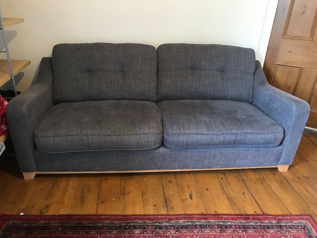 Three Seater Sofa, Charcoal Grey | In Nairn, Highland Pertaining To Charcoal Grey Sofas (View 7 of 15)