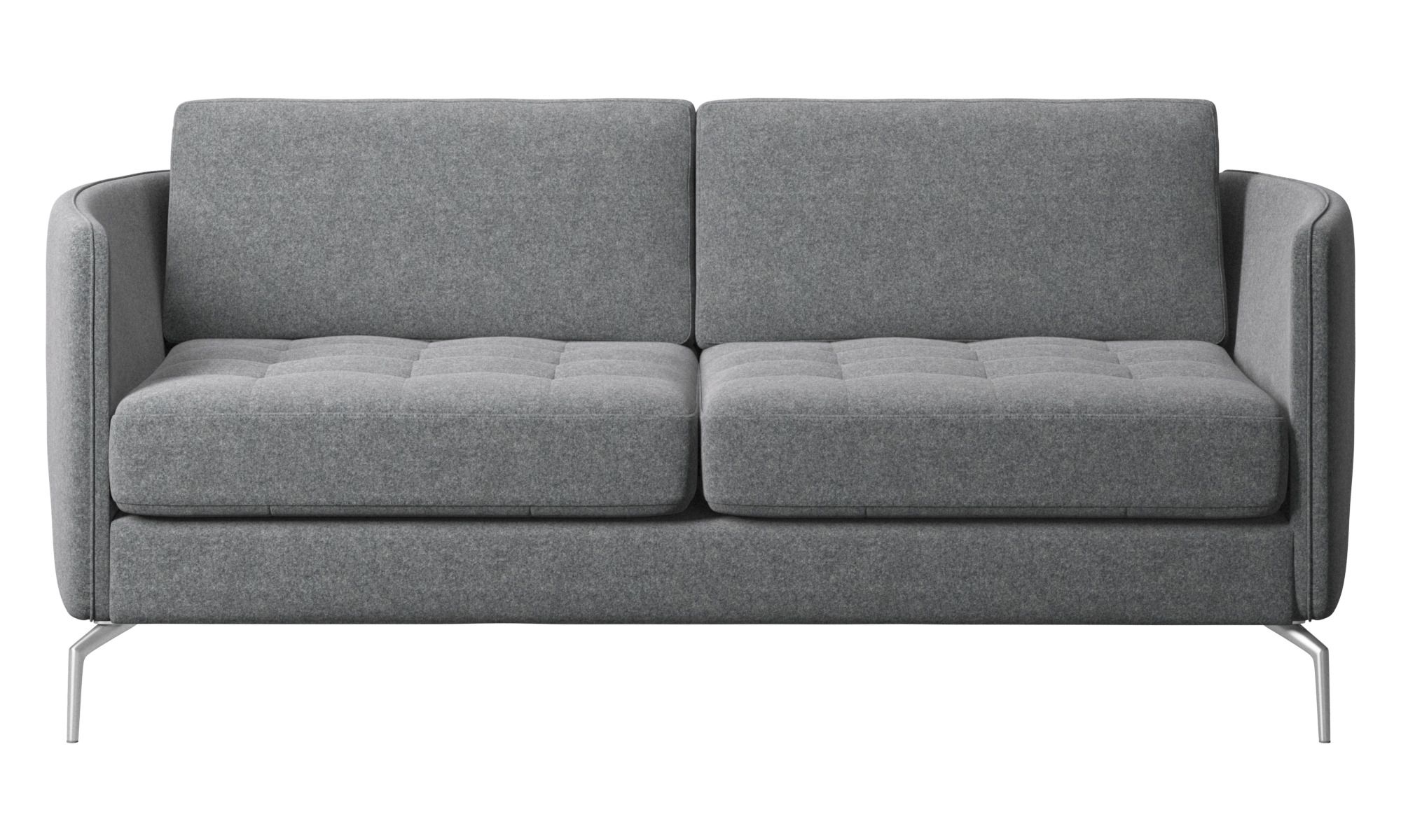 Tufted Blue Suede 3 Seat Sofa Loveseat Blue Couch Blue Within 3Pc Polyfiber Sectional Sofas With Nail Head Trim Blue/Gray (View 5 of 15)