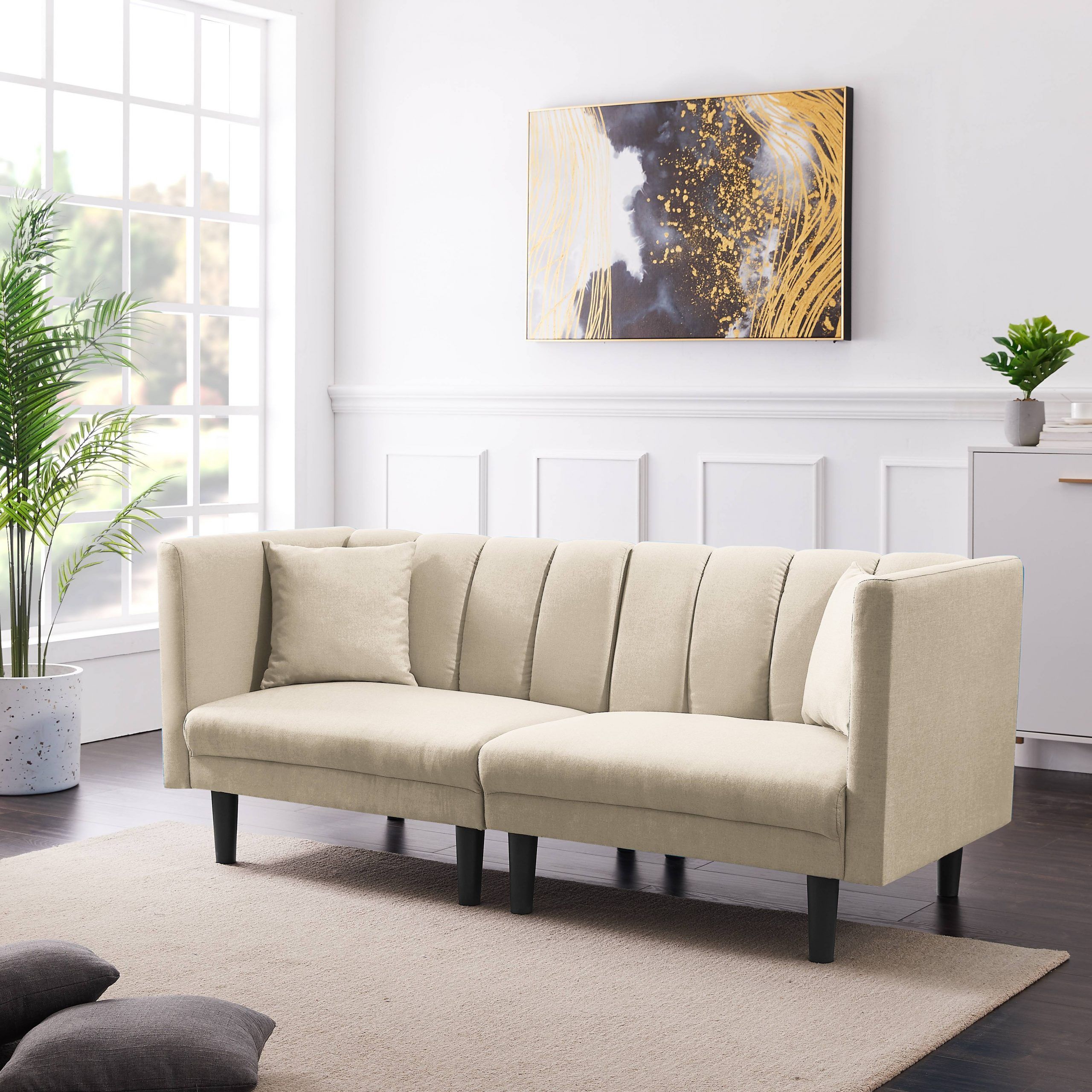 Twin Sofa Sleeper, Segmart Modern Fabric Sofa Bed With Pertaining To Twin Sofa Chairs (View 5 of 15)