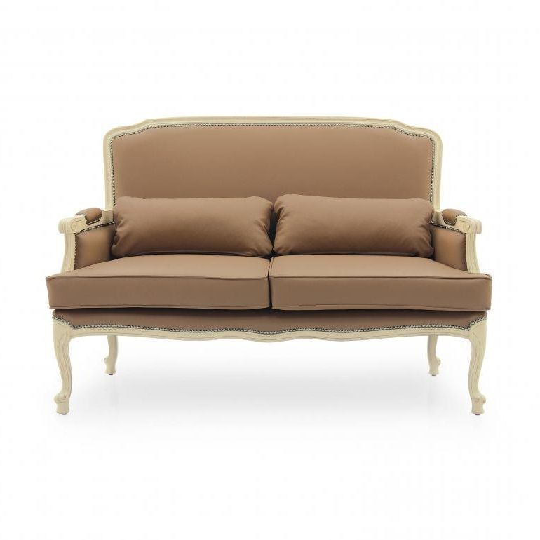 Vestiaire French Two Seater Sofa Ms9788D Made To Order With French Seamed Sectional Sofas Oblong Mustard (View 10 of 15)