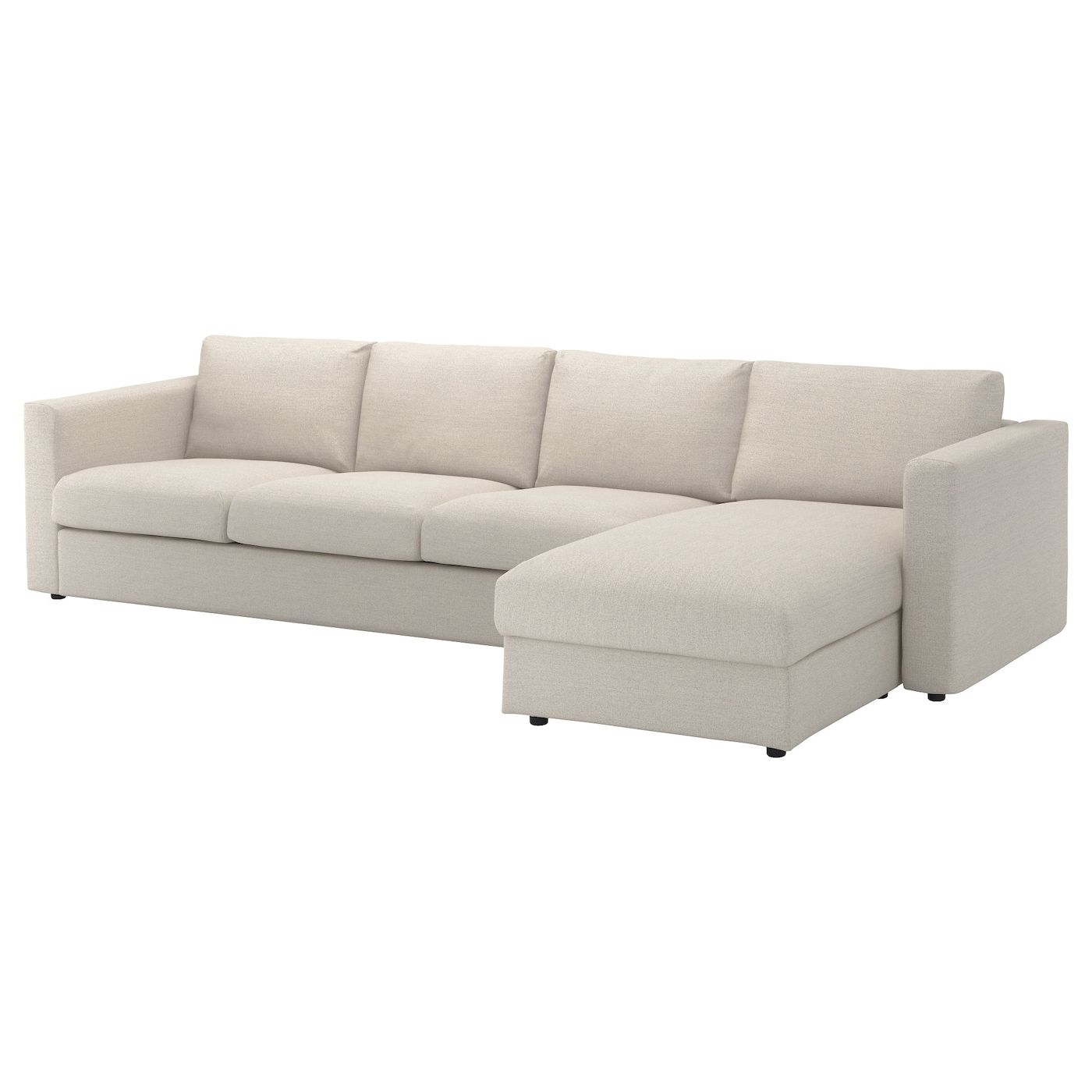 Vimle With Chaise Longue/Gunnared Beige, 4 Seat Sofa – Ikea Intended For 4 Seat Sofas (View 8 of 15)