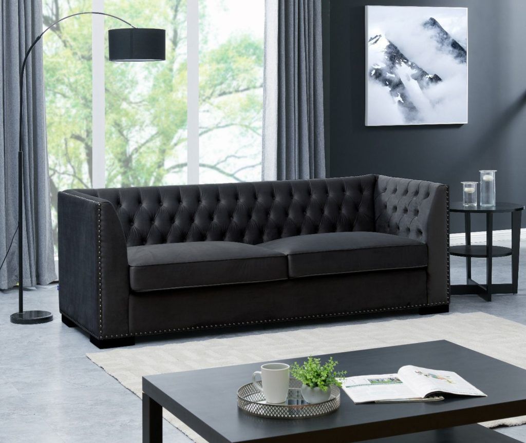 Windsor 3 Seater Sofa Black – Lycroft Interiors With Regard To Windsor Sofas (View 11 of 15)