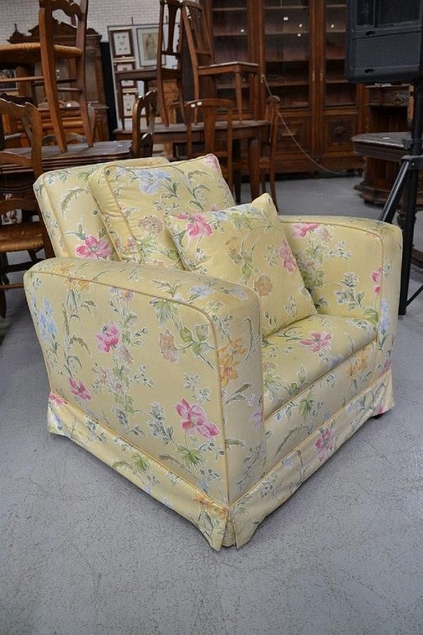 Yellow Chintz Upholstered Arm Chair – Seating – Singles In Yellow Chintz Sofas (View 11 of 15)