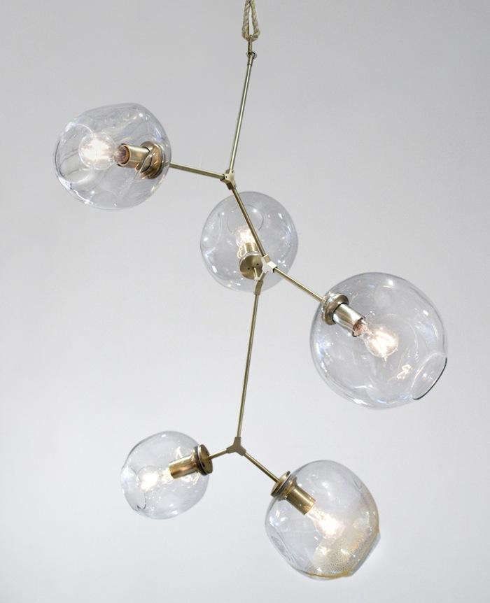 10 Easy Pieces: Modern Glass Globe Chandeliers – Remodelista With Bubbles Clear And Natural Brass One Light Chandeliers (View 14 of 15)