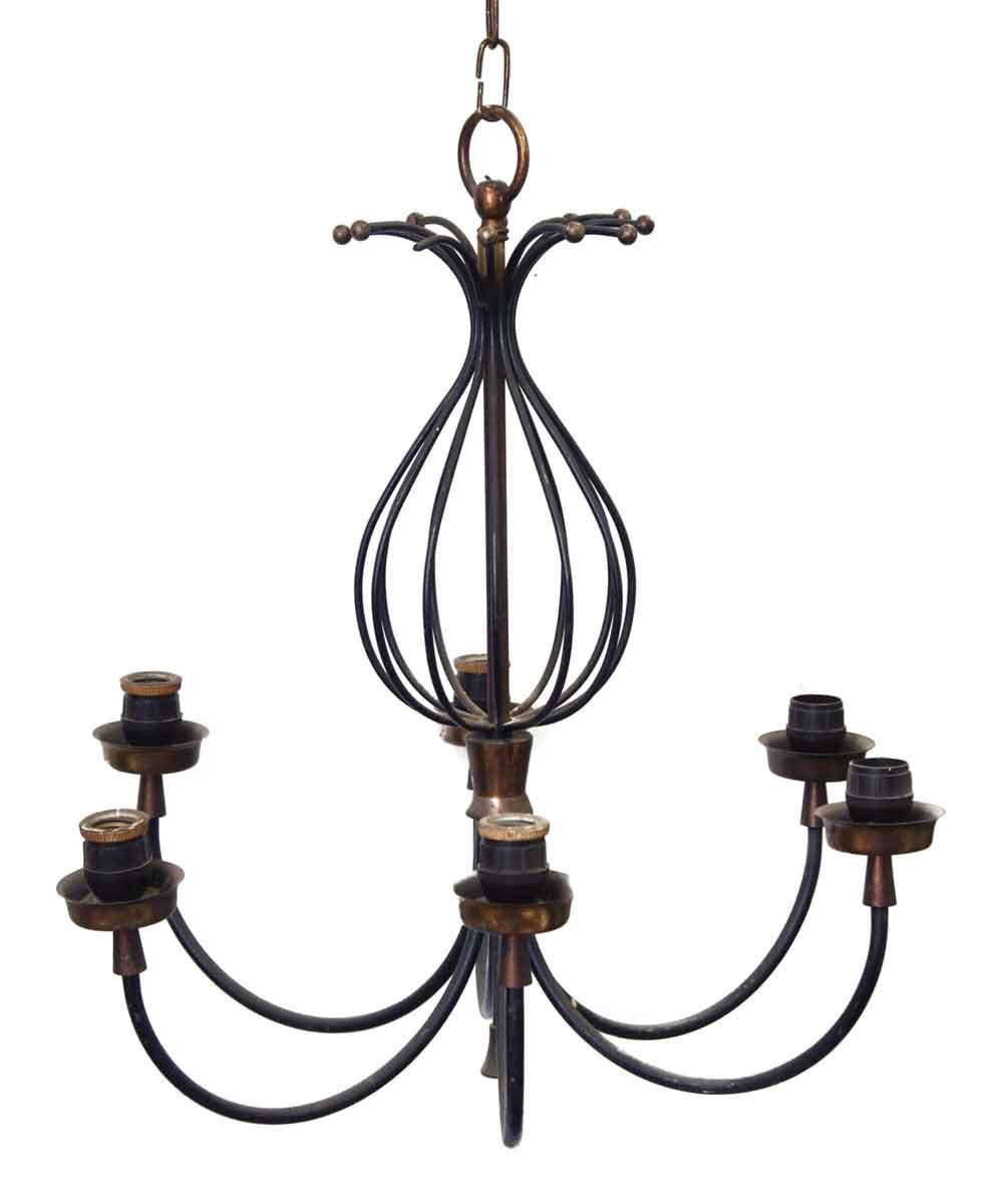 1970S Classic Brass 6 Light Chandelier | Olde Good Things Inside Natural Brass Six Light Chandeliers (View 3 of 15)