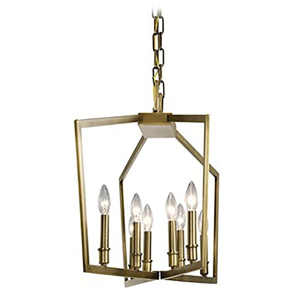 Abbotswell 8 Light Natural Brass Chandelier With Exposed Intended For Natural Brass 19 Inch Eight Light Chandeliers (View 2 of 15)