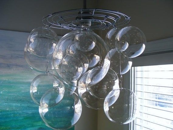 Bubble Ball Chandelier Light Fixture Inside Bubbles Clear And Natural Brass One Light Chandeliers (View 13 of 15)