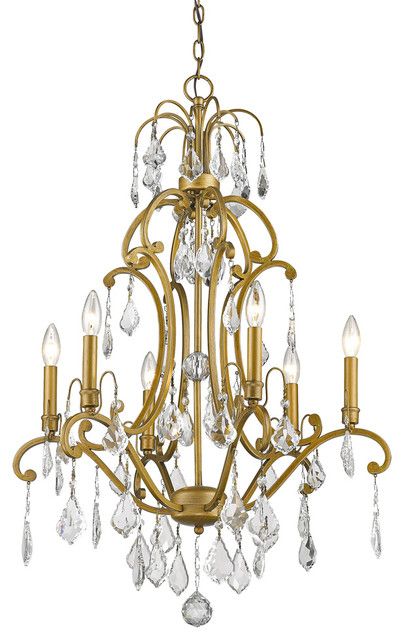 Claire Chandelier, Antique Gold – Traditional For Antique Gold Three Light Chandeliers (View 2 of 15)